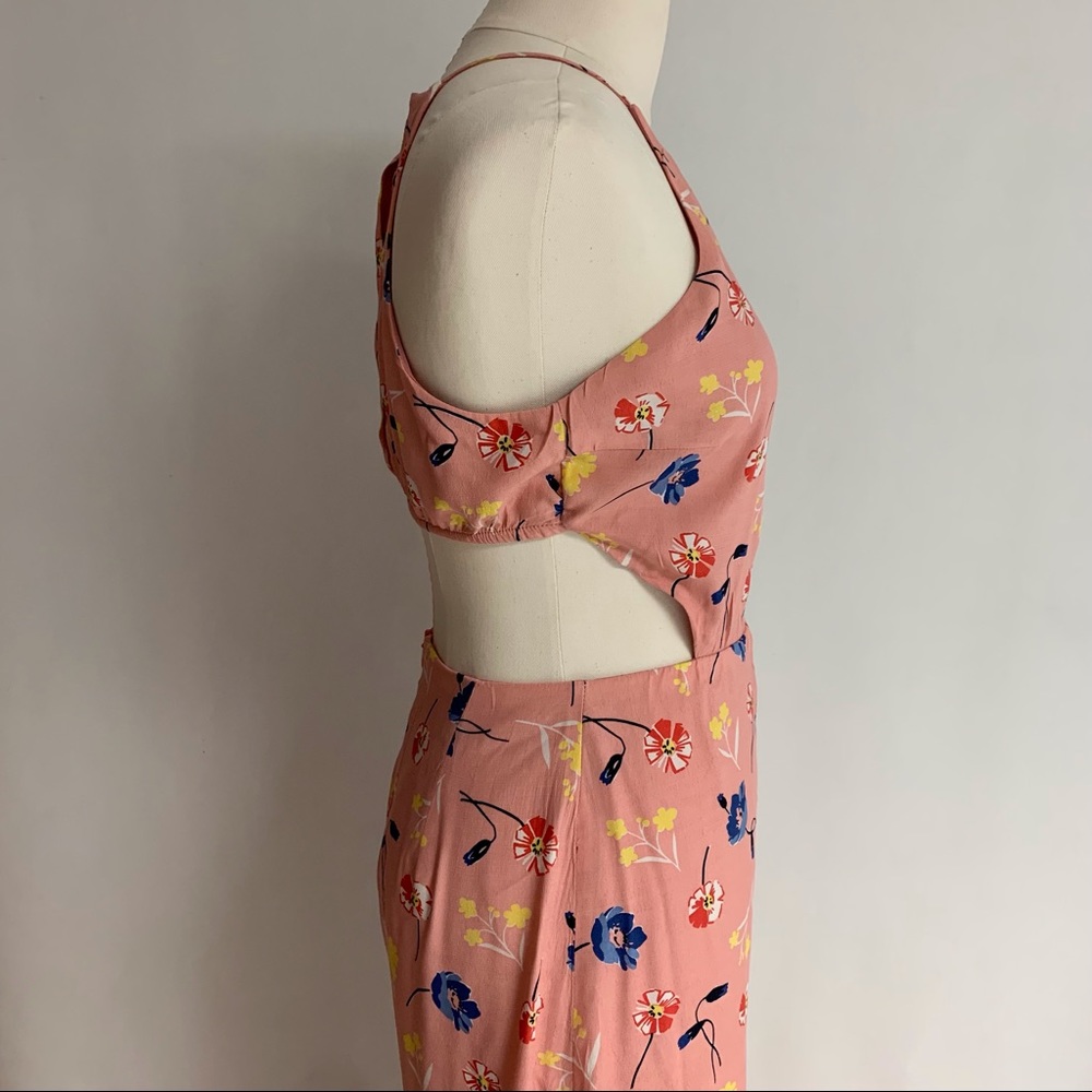 ZARA Floral Cut-Out Pants Jumpsuit NWT - Picture 3 of 9